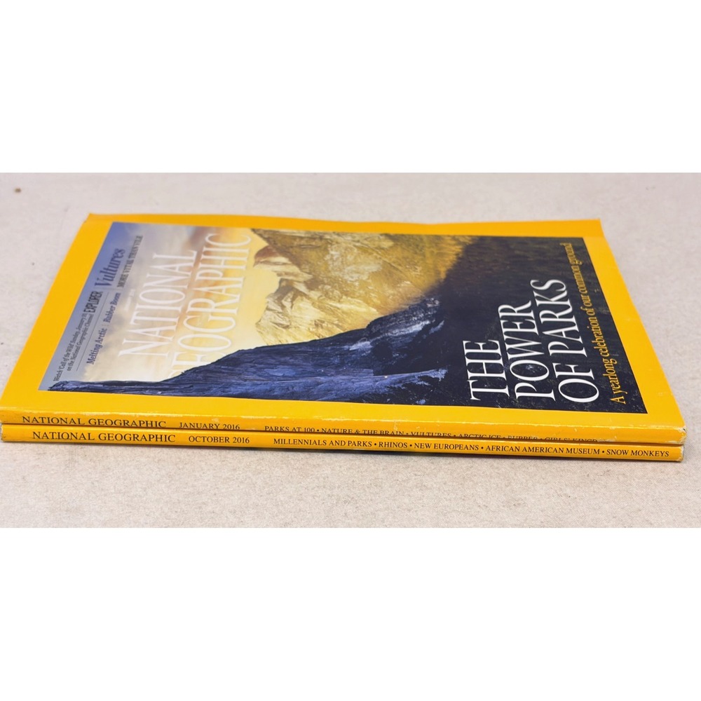 National Geographic Magazine Lot of 2 2016 Power of Parks Back to Nature Outdoor